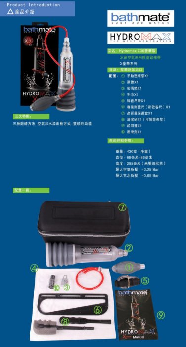 現貨 英國 bathmate 第三代XTREME X20(豪華版)幫浦 增大鍛煉器增長增粗